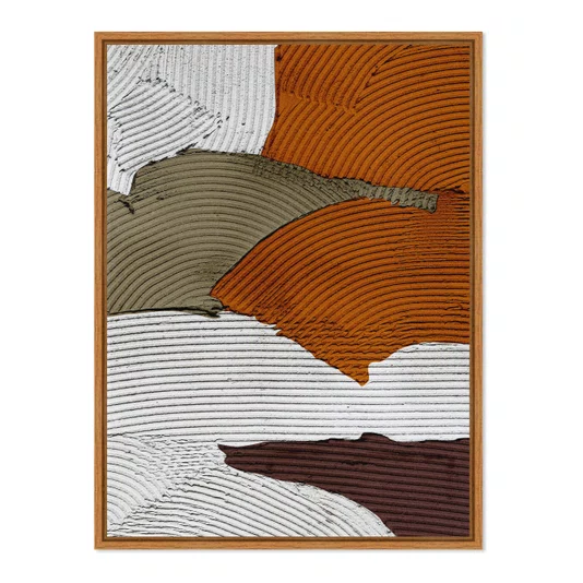 Quadro Em Tela Canvas Textura Gesso Abstrato Estilo Modern Heritage