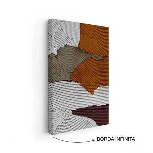 Quadro Em Tela Canvas Textura Gesso Abstrato Estilo Modern Heritage