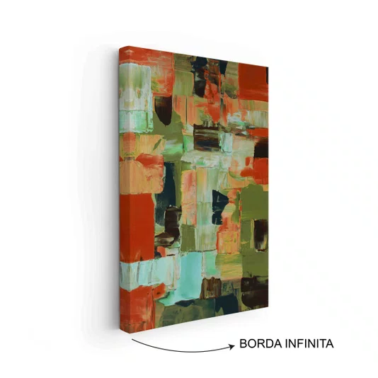 Quadro Em Tela Canvas Textura Pincelada Estilo Modern Heritage