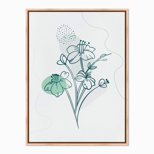 Quadro em Tela Canvas Várias Flores