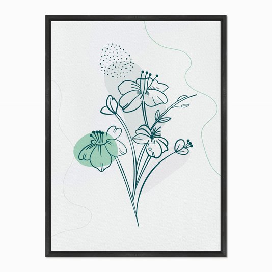 Quadro em Tela Canvas Várias Flores