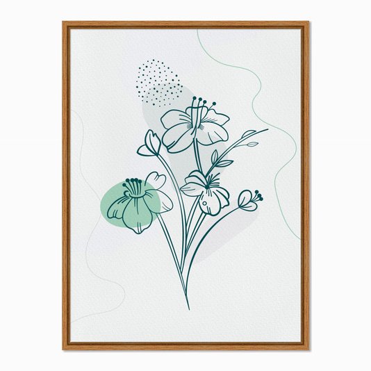 Quadro em Tela Canvas Várias Flores