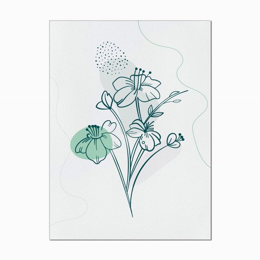Quadro em Tela Canvas Várias Flores