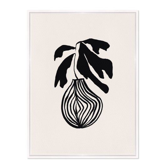 Quadro Em Tela Canvas Vaso De Planta Minimalista Japonês Estilo Japandi