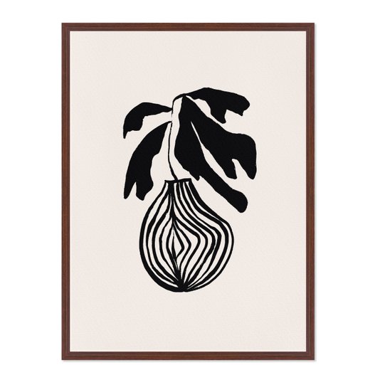 Quadro Em Tela Canvas Vaso De Planta Minimalista Japonês Estilo Japandi