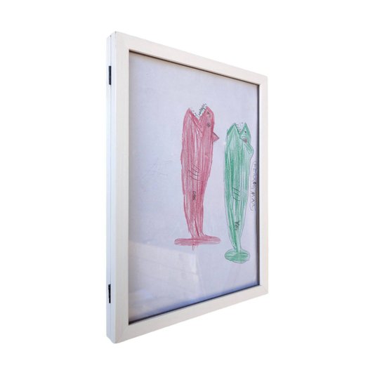 Quadro Expositor Moldura Guarda Desenhos para Folhas A4 - 1,5x2,5