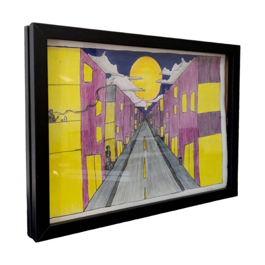 Quadro Expositor Moldura Guarda Desenhos para Folhas A4 - 1,5x2,5