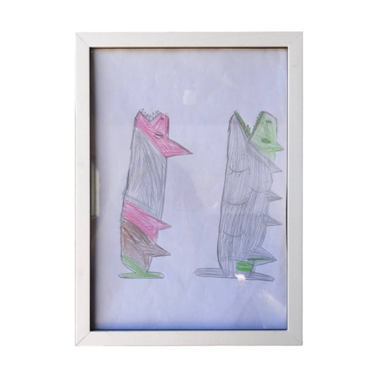 Quadro Expositor Moldura Guarda Desenhos para Folhas A4 - 1,5x2,5