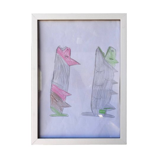 Quadro Expositor Moldura Guarda Desenhos para Folhas A4 - 1,5x4