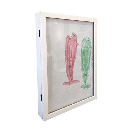 Quadro Expositor Moldura Guarda Desenhos para Folhas A4 - 1,5x4