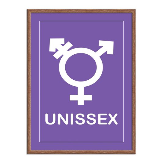 Quadro Indicativo para Banheiro com Símbolo Transgênero