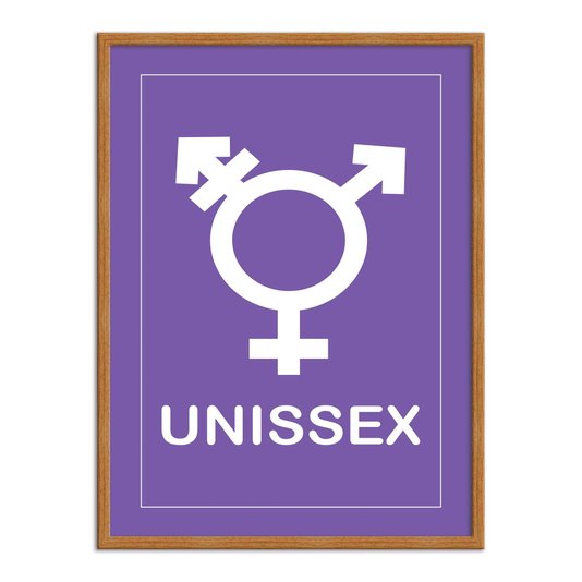 Quadro Indicativo para Banheiro com Símbolo Transgênero
