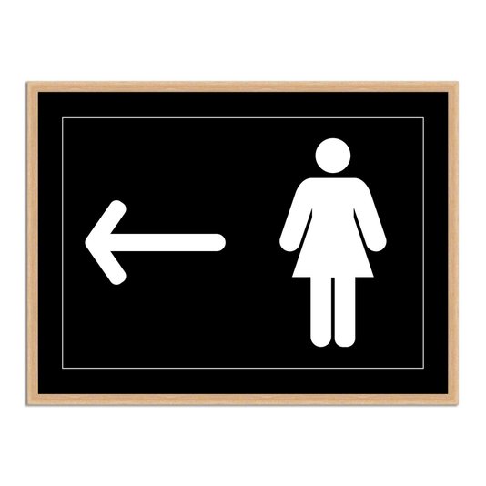 Quadro Indicativo para Banheiro Feminino - Esquerda