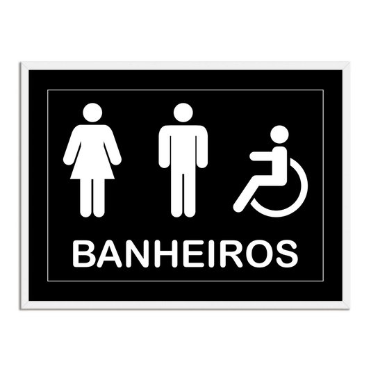 Quadro Indicativo para Banheiros