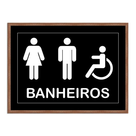 Quadro Indicativo para Banheiros