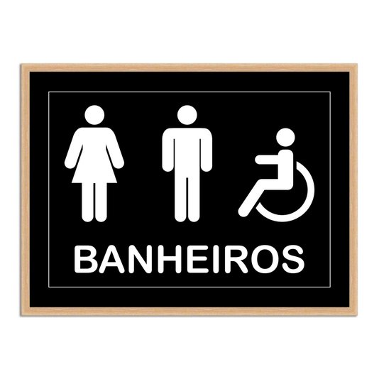 Quadro Indicativo para Banheiros