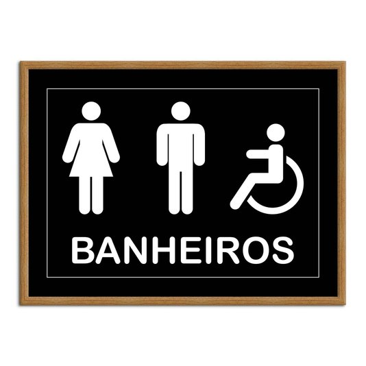 Quadro Indicativo para Banheiros