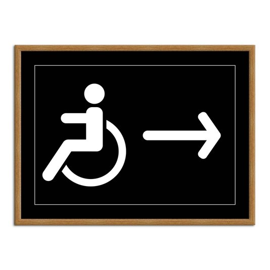Quadro Indicativo para Banheiros com Acessibilidade - Direita