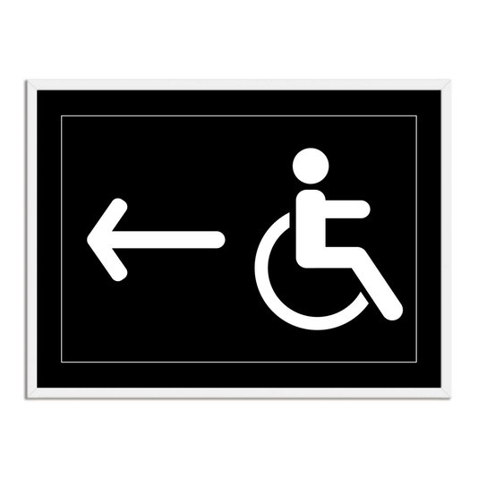 Quadro Indicativo para Banheiros com Acessibilidade - Esquerda
