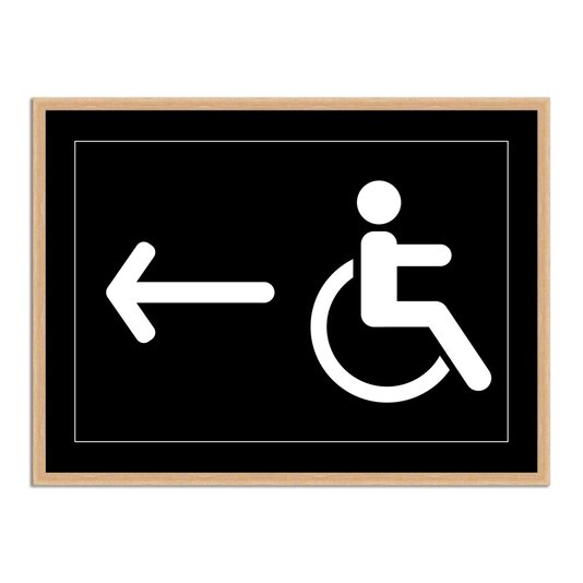 Quadro Indicativo para Banheiros com Acessibilidade - Esquerda
