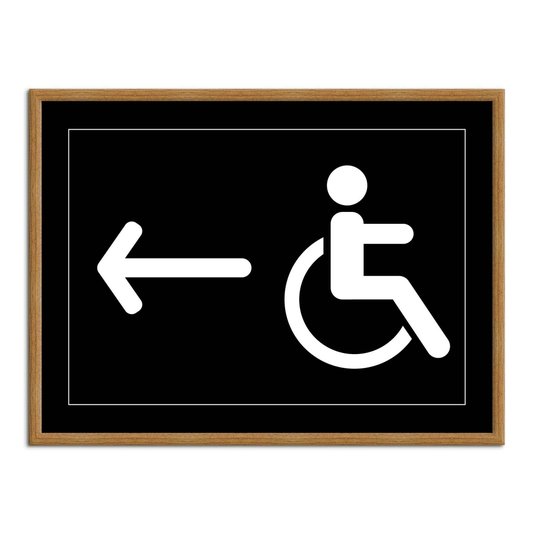 Quadro Indicativo para Banheiros com Acessibilidade - Esquerda