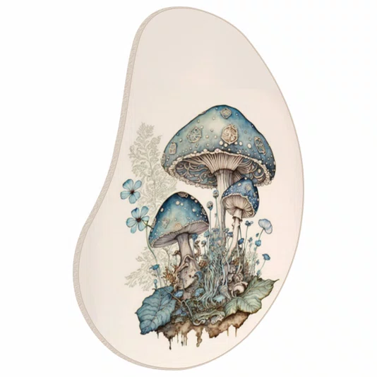 Quadro Orgânico Decorativo Cogumelos e Flores