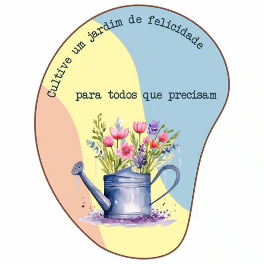 Quadro Orgânico Decorativo Cultive um Jardim de Felicidade