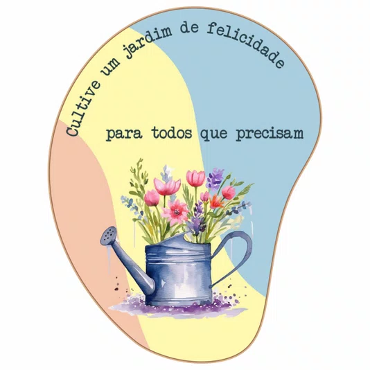 Quadro Orgânico Decorativo Cultive um Jardim de Felicidade