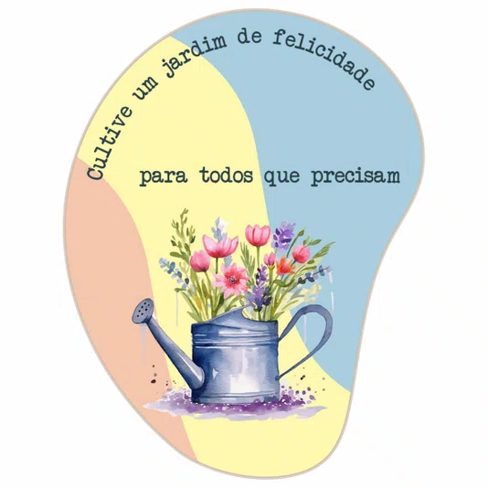 Quadro Orgânico Decorativo Cultive um Jardim de Felicidade