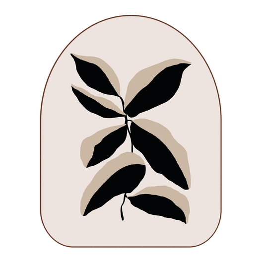 Quadro Orgânico Decorativo Folhagem Minimalista Estilo Japandi