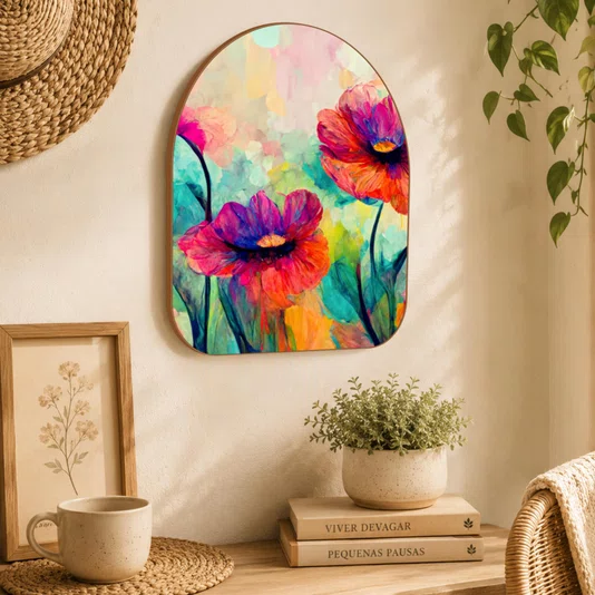 Quadro Orgânico Decorativo Jardim de Flores