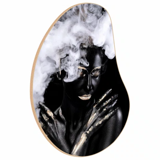 Quadro Orgânico Decorativo Mulher na Fumaça