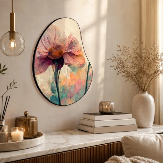 Quadro Orgânico Decorativo Pintura de Flor