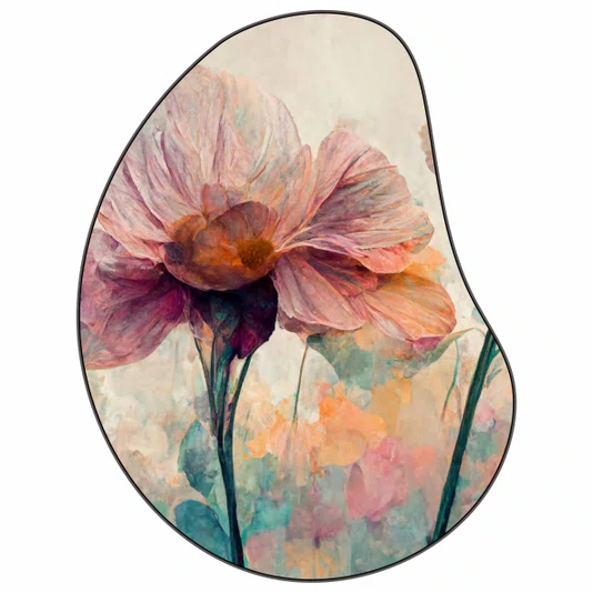 Quadro Orgânico Decorativo Pintura de Flor