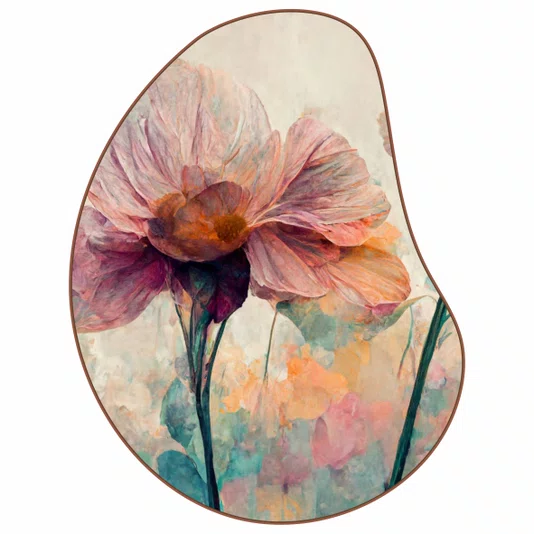 Quadro Orgânico Decorativo Pintura de Flor