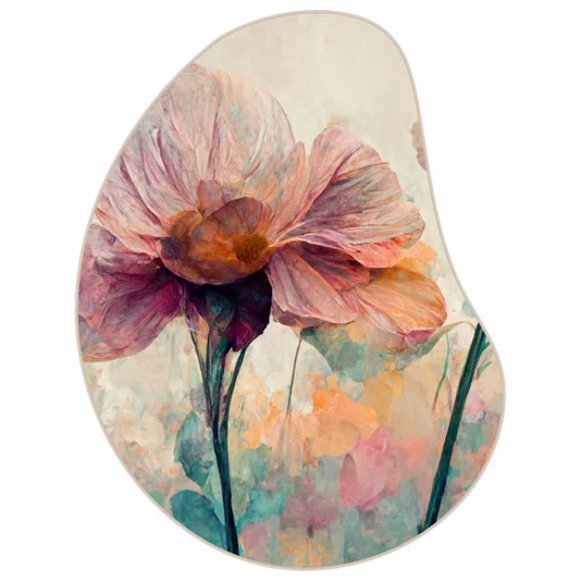 Quadro Orgânico Decorativo Pintura de Flor
