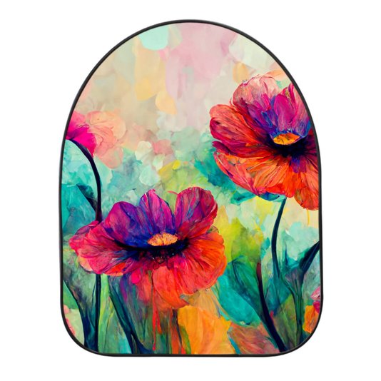 Quadro Orgânico Decorativo Pintura Flores Coloridas com Moldura Filete Flexível