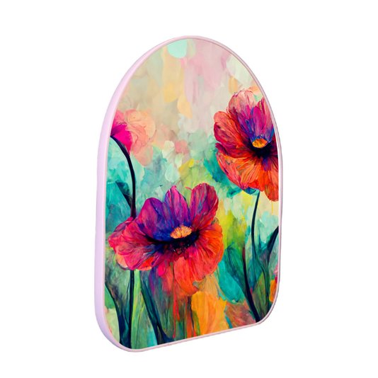 Quadro Orgânico Decorativo Pintura Flores Coloridas com Moldura Filete Flexível