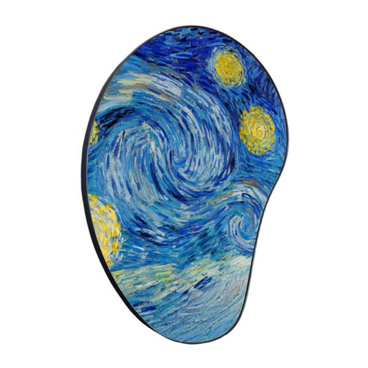 Quadro Orgânico Decorativo A Noite Estrelada de Van Gogh com Moldura Flexível Metalizada
