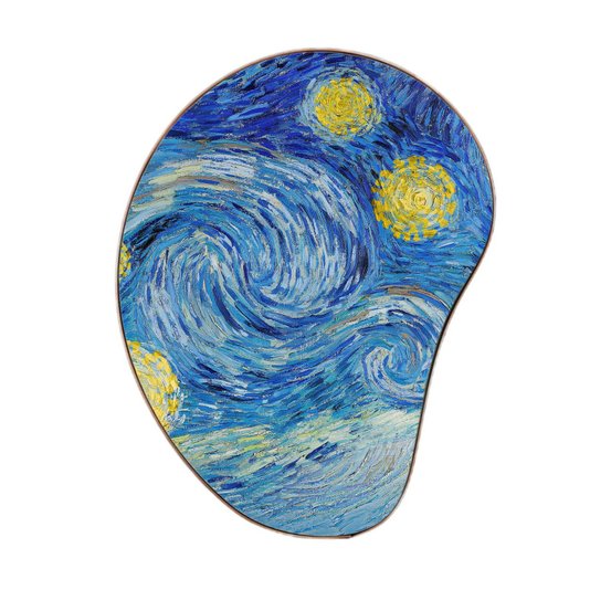 Quadro Orgânico Decorativo A Noite Estrelada de Van Gogh com Moldura Flexível Metalizada
