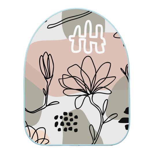 Quadro Orgânico Decorativo Silhueta Flores Fundo Colorido com Moldura Filete Flexível