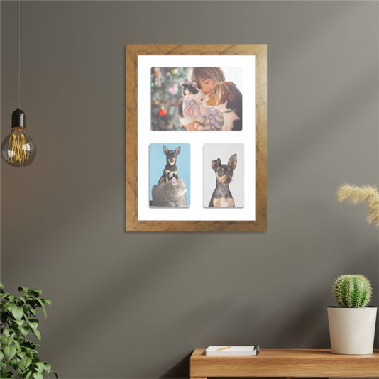 Quadro Painel de Parede para 1 foto 15x21cm e 2 fotos 10x15cm
