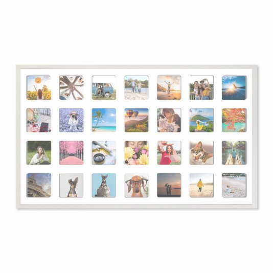 Quadro Painel de Parede para 28 fotos 10x10cm