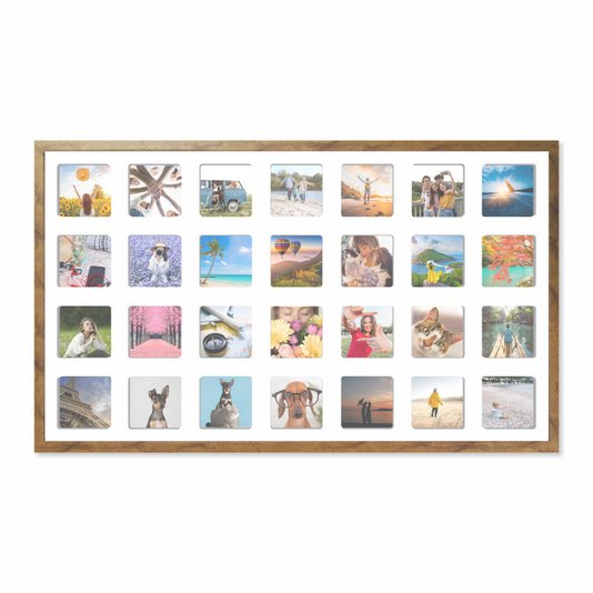 Quadro Painel de Parede para 28 fotos 10x10cm