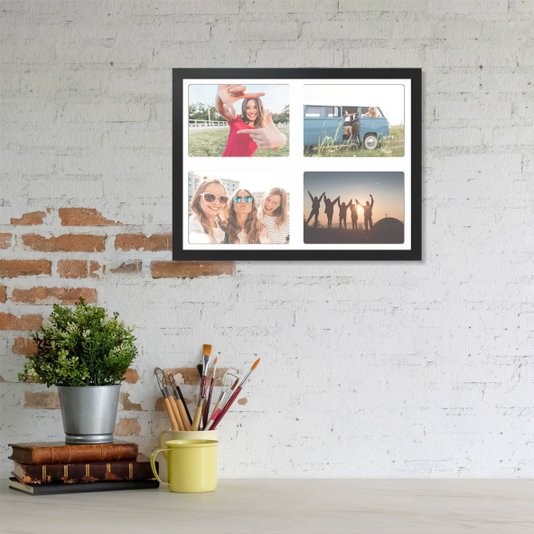 Quadro Painel de Parede para 4 fotos 15x21cm