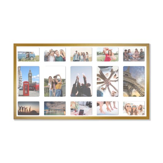 Quadro Painel de Parede para 5 fotos 15x21cm e 10 fotos 10x15cm