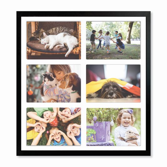 Quadro Painel de Parede para 6 Fotos Certificados Diplomas A4 e Alvará de Funcionamento