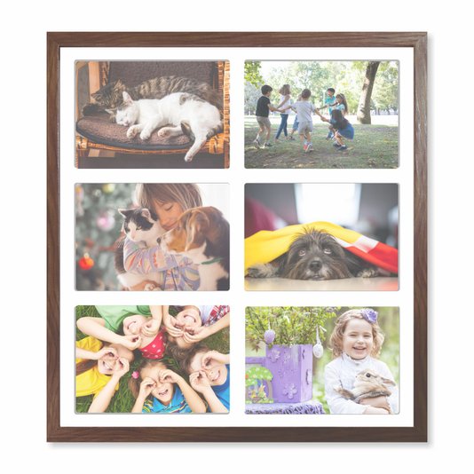 Quadro Painel de Parede para 6 Fotos Certificados Diplomas A4 e Alvará de Funcionamento