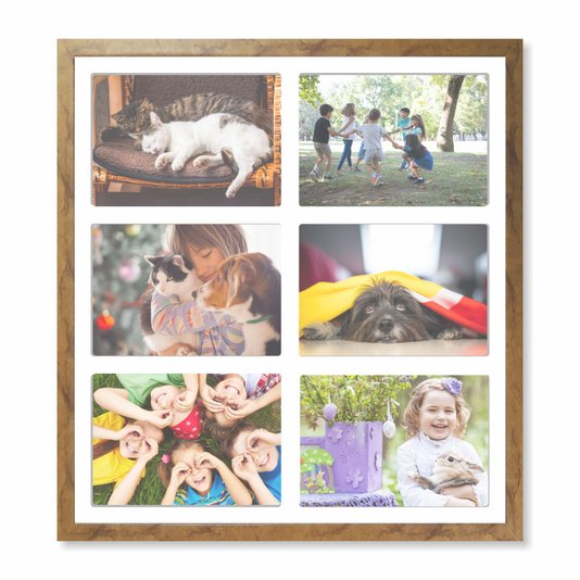 Quadro Painel de Parede para 6 Fotos Certificados Diplomas A4 e Alvará de Funcionamento