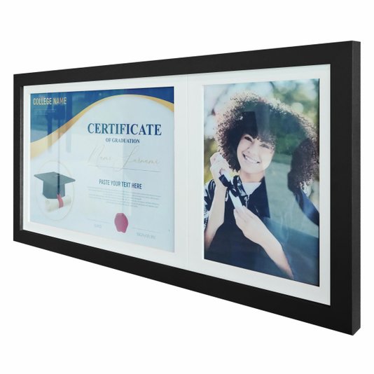 Quadro Painel para Fotos de Formatura Certificado e Diploma com Acetato